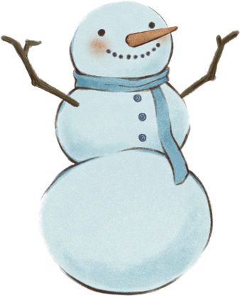 Vintage Happy Snowman